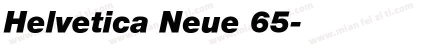 Helvetica Neue 65字体转换